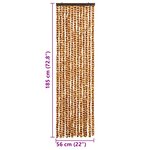 vidaXL Moustiquaire Ocre et blanc 56x185 cm Chenille