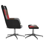 vidaXL Chaise de relaxation avec tabouret Patchwork Tissu