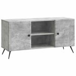 vidaXL Meuble TV 102 x 34 5 x 50 cm Gris béton Bois d'ingénierie