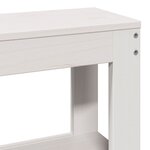 vidaXL Cadre de lit sans matelas blanc 135x190 cm bois de pin massif