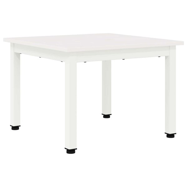 vidaXL Table basse Blanc 50 x 50 x 36 cm Bois de pin massif