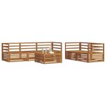 vidaXL Ensemble de canapés d'extérieur 6 Pièces Naturel