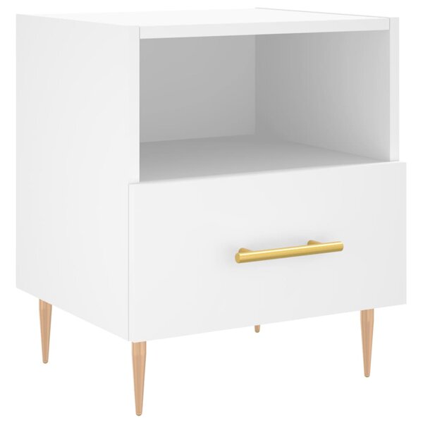 vidaXL Table de chevet blanc 40x35x47 5 cm bois d’ingénierie