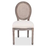 vidaXL Chaises à manger lot de 2 crème tissu