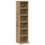 vidaXL Armoire à CD chêne artisanal 21x20x88 cm bois d'ingénierie