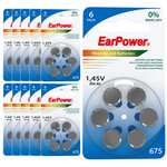 Piles auditives earpower a675  10 plaquettes