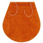 vidaXL Jeu de tapis de salle de bain 3 Pièces Tissu Orange