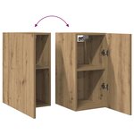 vidaXL Meuble TV chêne artisanal 30 5x30x60 cm bois d'ingénierie