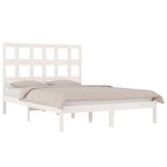 vidaXL Cadre de lit sans matelas blanc 140x190 cm bois de pin massif