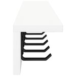 vidaXL Porte-manteau mural Blanc 80 x 10.5 x 10.5 cm Bois d'ingénierie