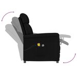 vidaXL Fauteuil électrique de massage Noir Similicuir daim