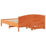 vidaXL Cadre de lit sans matelas cire marron 150x200cm bois pin massif