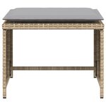 vidaXL Chaise de jardin avec tabouret beige résine tressée