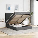 VidaXL Cadre de lit ottoman avec matelas gris foncé 140x200 cm tissu
