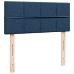 vidaXL Sommier à lattes de lit avec matelas Bleu 120x200 cm Tissu