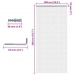 vidaXL Moustiquaire de porte à chaîne 100x200 cm aluminium