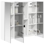 vidaXL Armoire Miroir de Salle de Bain Blanc 73.5 x 15.5 x 70 cm
