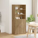 vidaXL Haut Armoire Chêne artisanal 80 x 42 5 x 185 cm