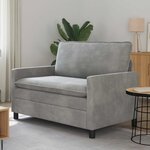 vidaXL Canapé Gris clair 126 x 81 x 87 5 cm Velours