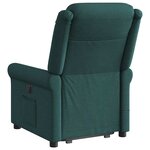 vidaXL Fauteuil inclinable de massage électrique Vert foncé Tissu