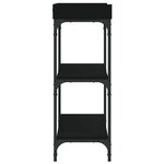 vidaXL Table console avec étagères noir 100x30x80 cm