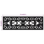 vidaXL Marches d'escalier 5 Pièces 25x75 cm caoutchouc