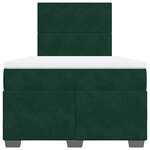vidaXL Sommier à lattes de lit avec matelas vert foncé 120x190 cm