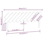 vidaXL Tête de lit Noir 196x3x80 5 cm Bois massif de pin