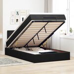vidaXL Cadre de lit ottoman avec matelas noir 120x200 cm velours