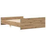 vidaXL Cadre de lit sans matelas chêne artisanal 135x190 cm