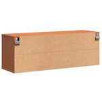 vidaXL Meuble mural Marron cire 100 x 30 x 35 cm Bois massif en pin