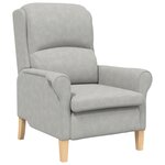 vidaXL Fauteuil gris clair 52 cm en microfibre