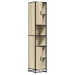 vidaXL Armoire de salle de bain chêne sonoma bois d'ingénierie métal