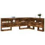 vidaXL Tête de lit de rangement Chêne fumé 160 cm Bois d'ingénierie