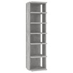 vidaXL Armoire à chaussures Gris béton 27 5x27x102cm Bois d'ingénierie