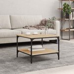vidaXL Table basse chêne sonoma 55x55x40 cm bois d'ingénierie