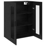 vidaXL Armoires Murailles 2 Pièces Chêne noir 69 5 x 34 x 90 cm