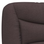 vidaXL Lit avec matelas marron foncé 100x200 cm tissu