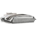 vidaXL Cadre de lit sans matelas gris béton 120x200 cm