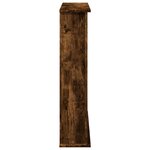 VidaXL Cadre de cheminée chêne fumé 75x20x87 5 cm bois d'ingénierie