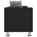vidaXL Canapé à 3 places cuir artificiel noir