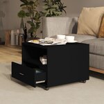 vidaXL Table basse Noir 55x55x40 cm bois d'ingénierie