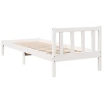 vidaXL Cadre de lit extra long sans matelas 80x220 cm bois massif pin