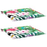 vidaXL Coussins de chaise de jardin lot de 2 multicolore 40x40x4 cm
