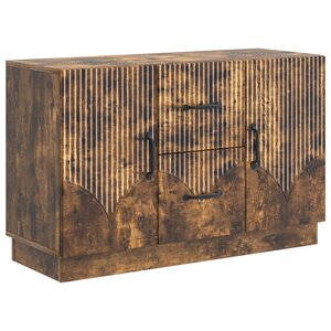 vidaXL Buffet Chêne fumé 89 x 34 5 x 57 cm Bois d'ingénierie