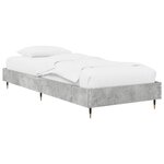 vidaXL Cadre de lit Gris béton 80 x 200 cm Bois d'ingénierie
