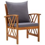 vidaXL Salon de jardin 4 Pièces avec coussins Bois d'acacia solide