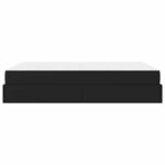 vidaXL Cadre de lit avec matelas Noir 140 x 190 cm Faux cuir