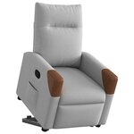 vidaXL Fauteuil inclinable gris nuage tissu
