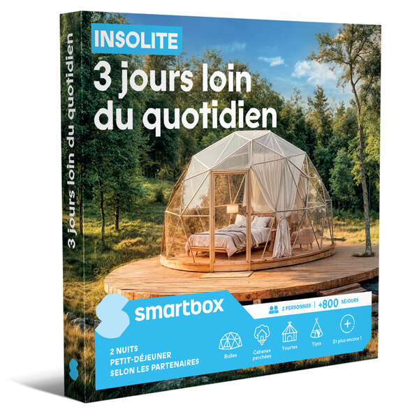 SMARTBOX - Coffret Cadeau Insolite - 3 jours loin du quotidien -  Séjour